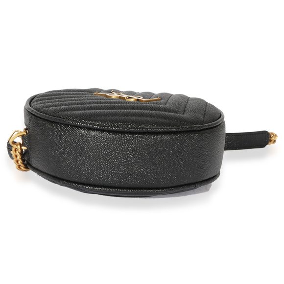 Saint Laurent Grain De Poudre Vinyl Round Bag - Picture 6 of 8